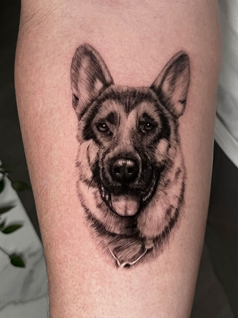 MICROREALISMO PERRRO ANIMALES MASCOTA TAUAJE MASCOTAS PRT TATTOO